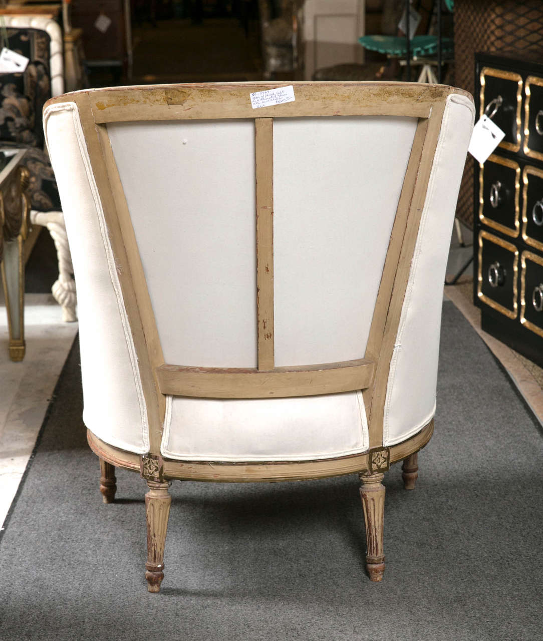 Pair of Maison Jansen Bergère Chairs in Louis XVI Style In Good Condition In Stamford, CT