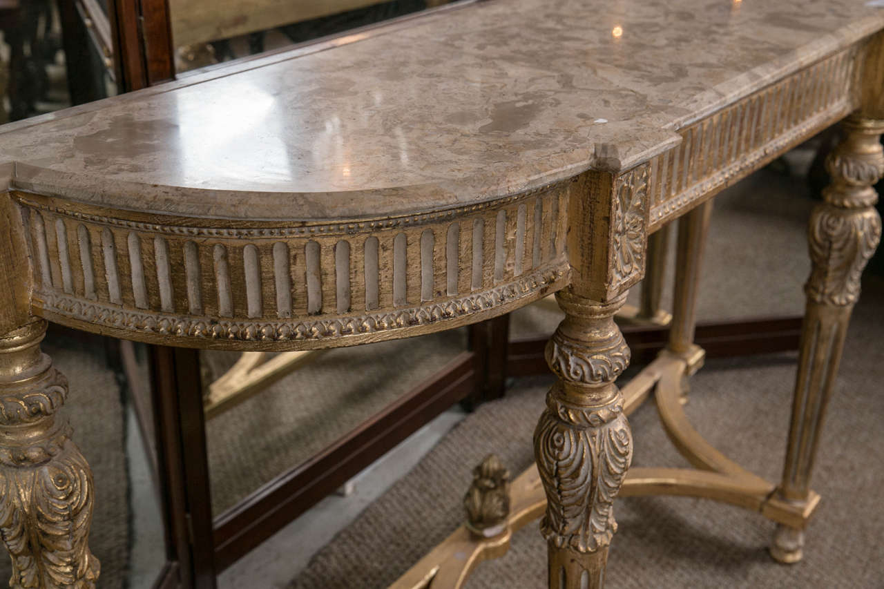 Argentine Louis XVI Style Marble-Top Console in the Manner of Maison Jansen