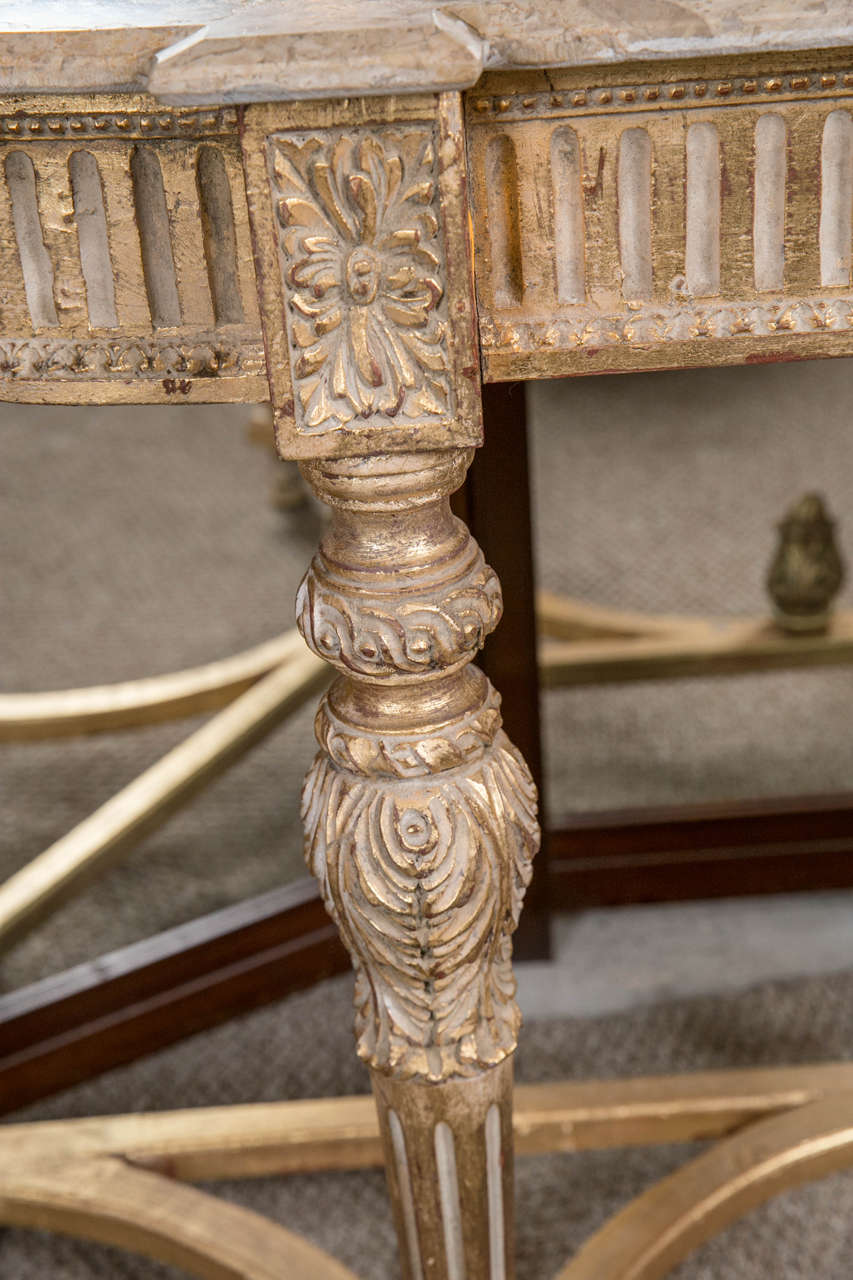 Louis XVI Style Marble-Top Console in the Manner of Maison Jansen 1