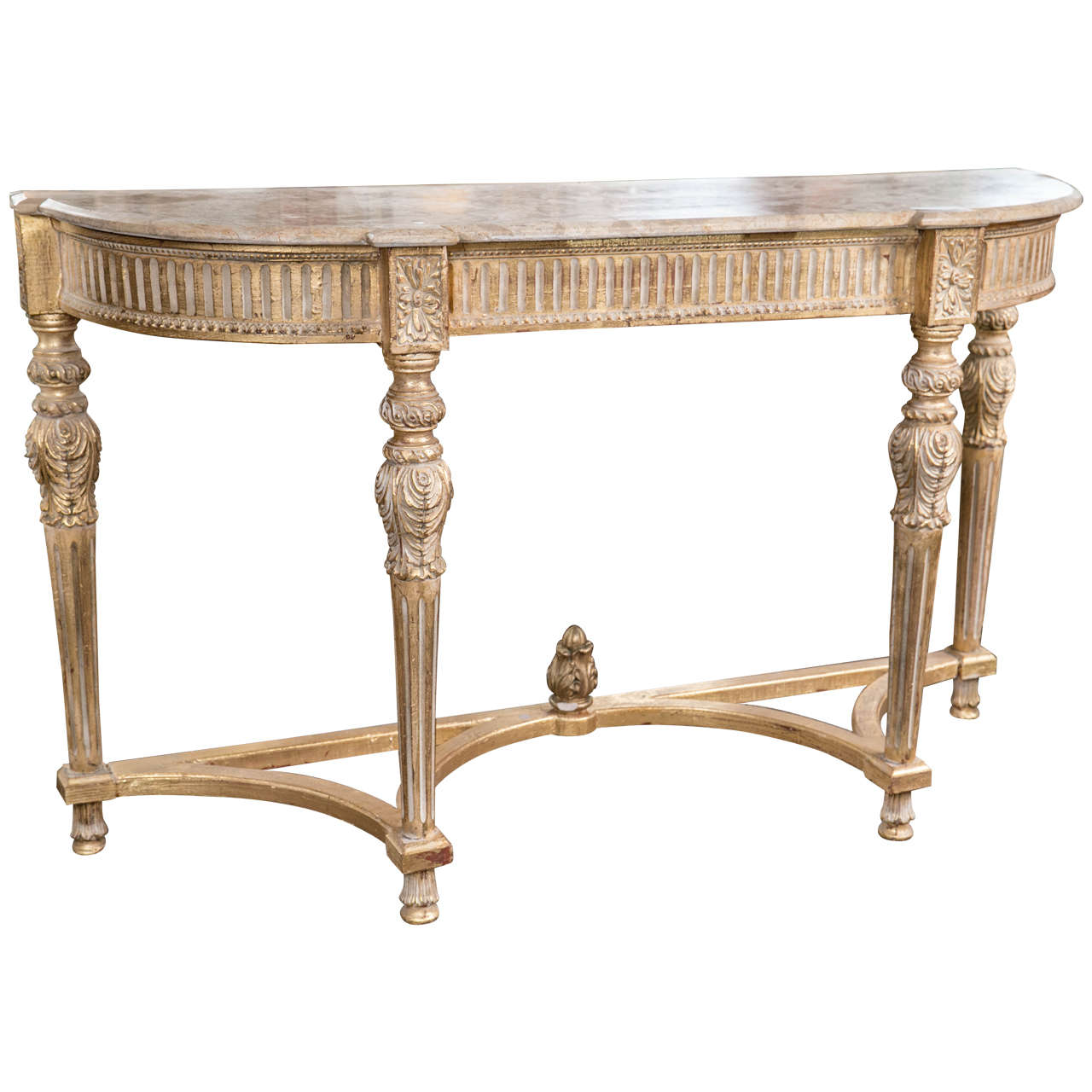 Louis XVI Style Marble-Top Console in the Manner of Maison Jansen