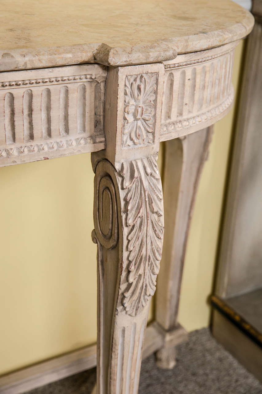 Louis XV Style Marble-Top Console in the Manner of Jansen In Good Condition In Stamford, CT