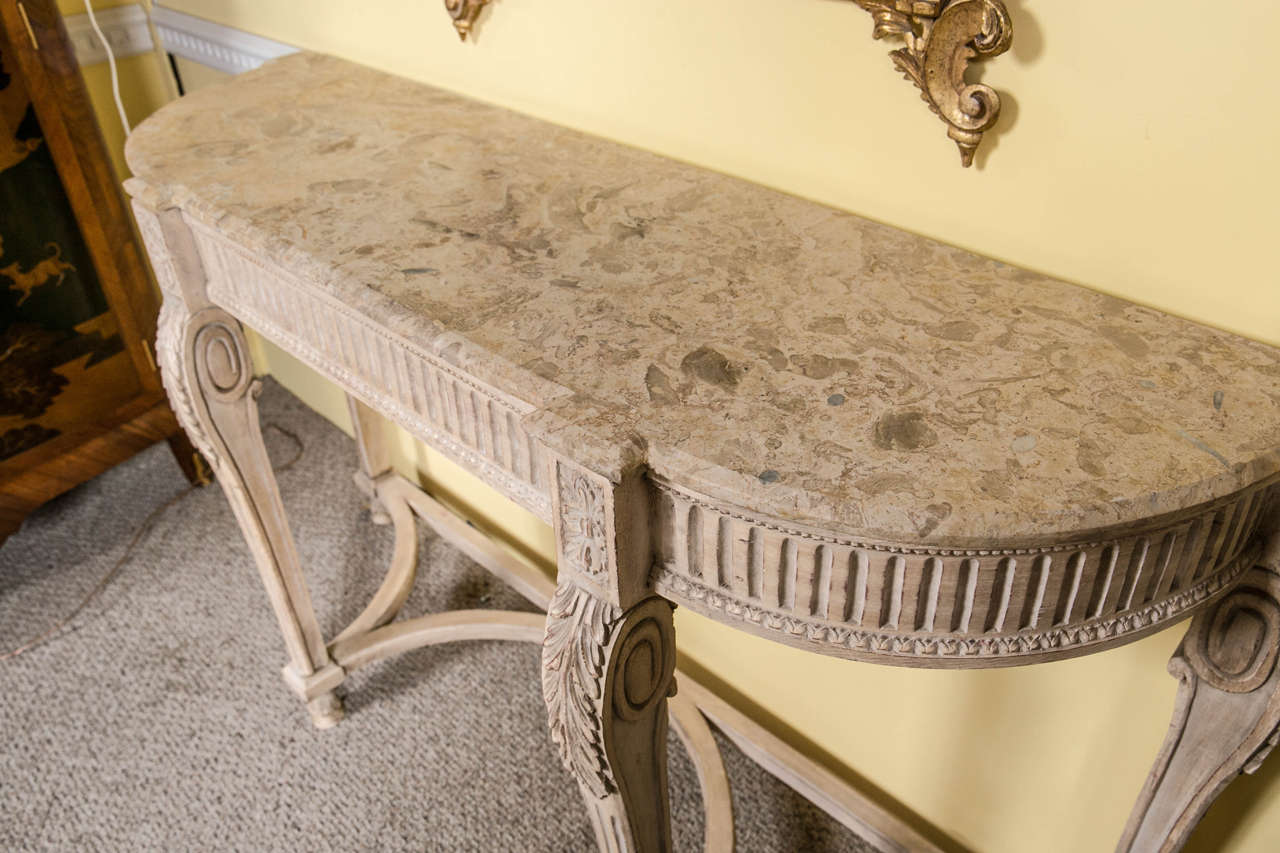 Louis XV Style Marble-Top Console in the Manner of Jansen 1