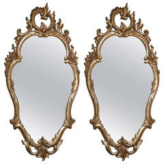 Pair of Decorative Rococo Style Mirrors