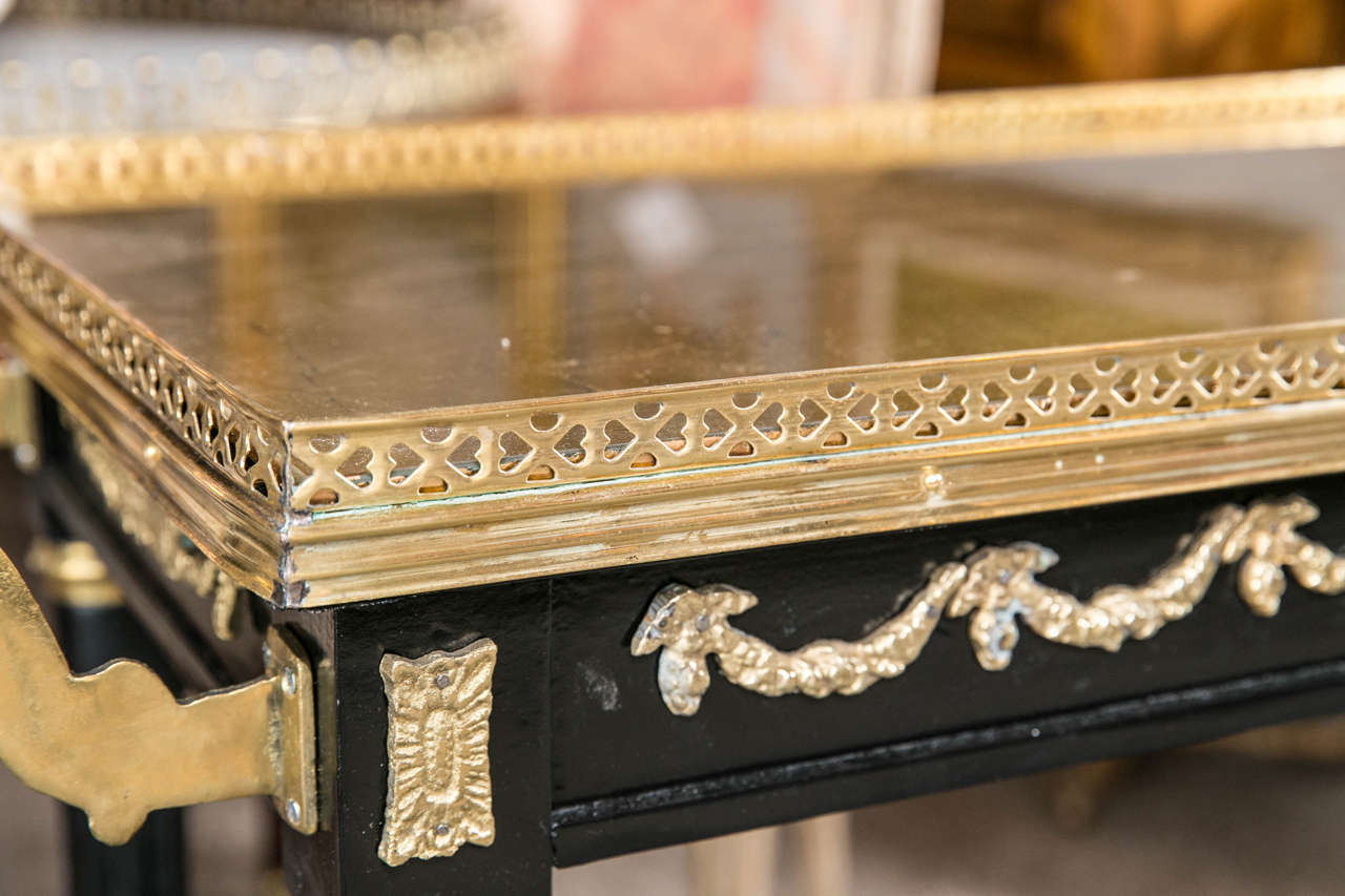 French BronzeMounted Tea Wagon by Maison Jansen at 1stdibs