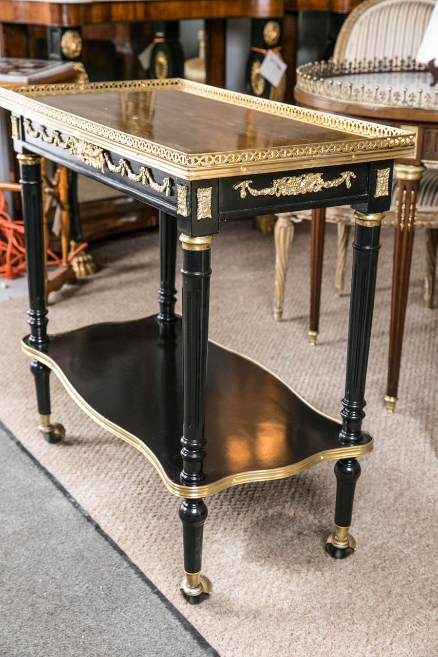 French BronzeMounted Tea Wagon by Maison Jansen at 1stdibs