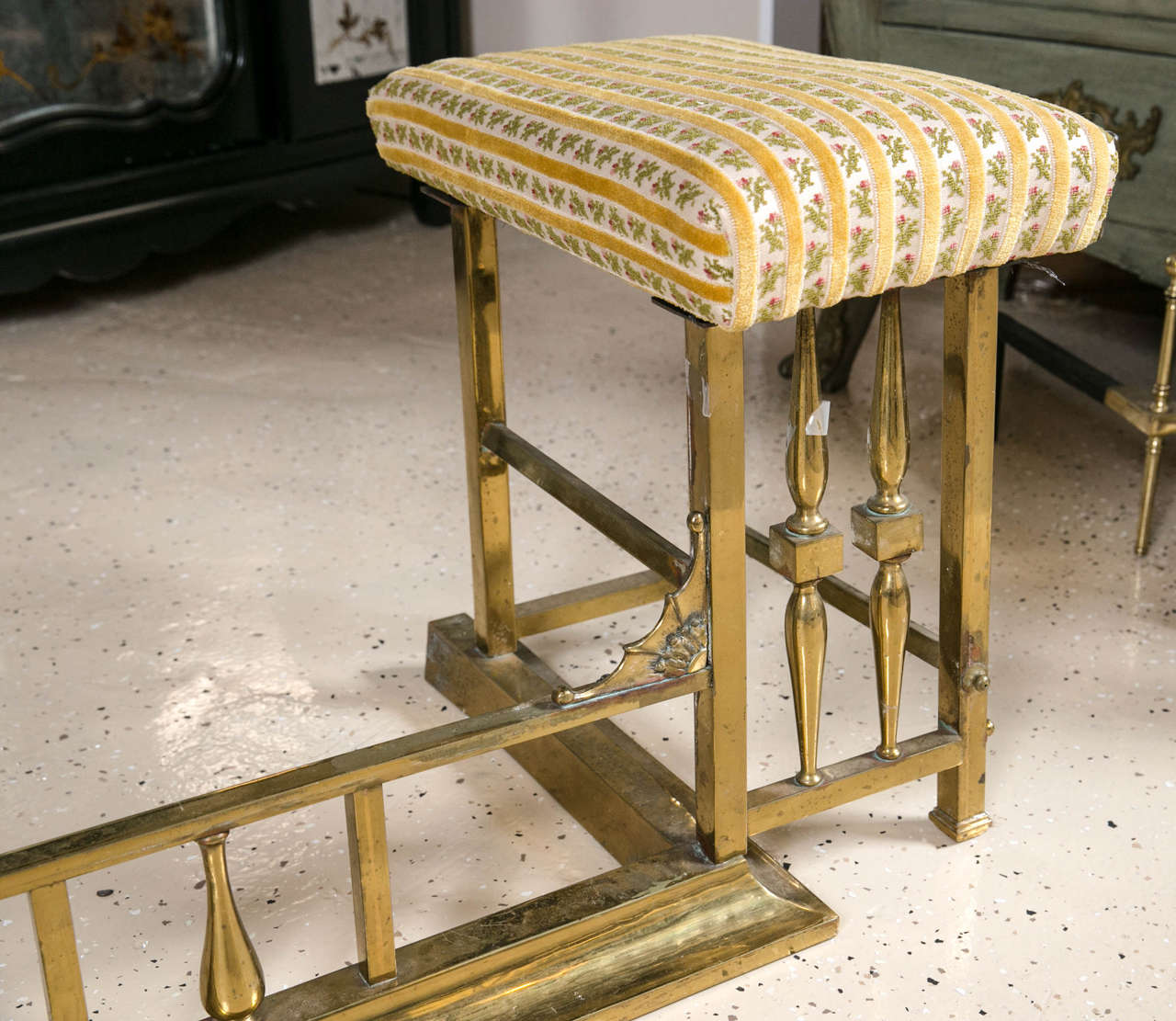 Brass Fireplace Fender with Seating at 1stDibs fireplace fender seats