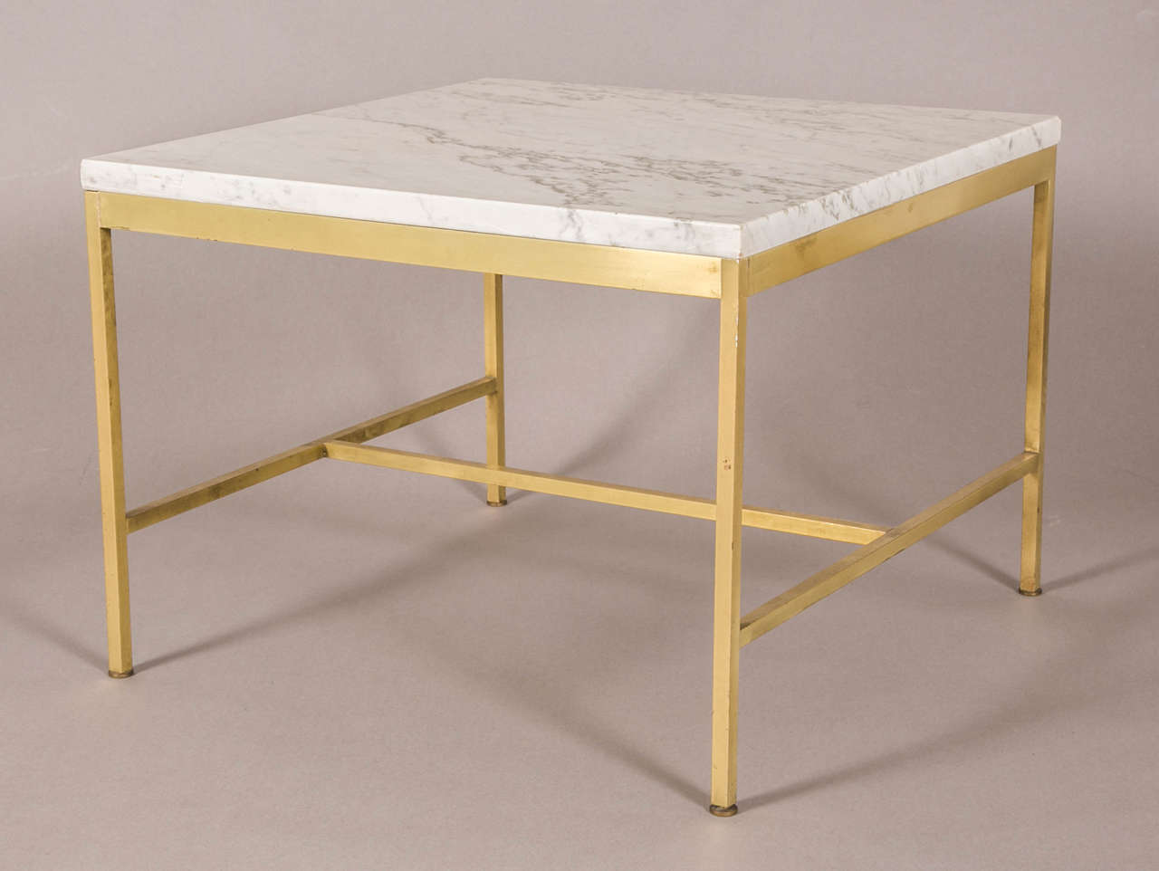 Brass Pair of Square Coffee Tables by Paul McCobb 1960-1970