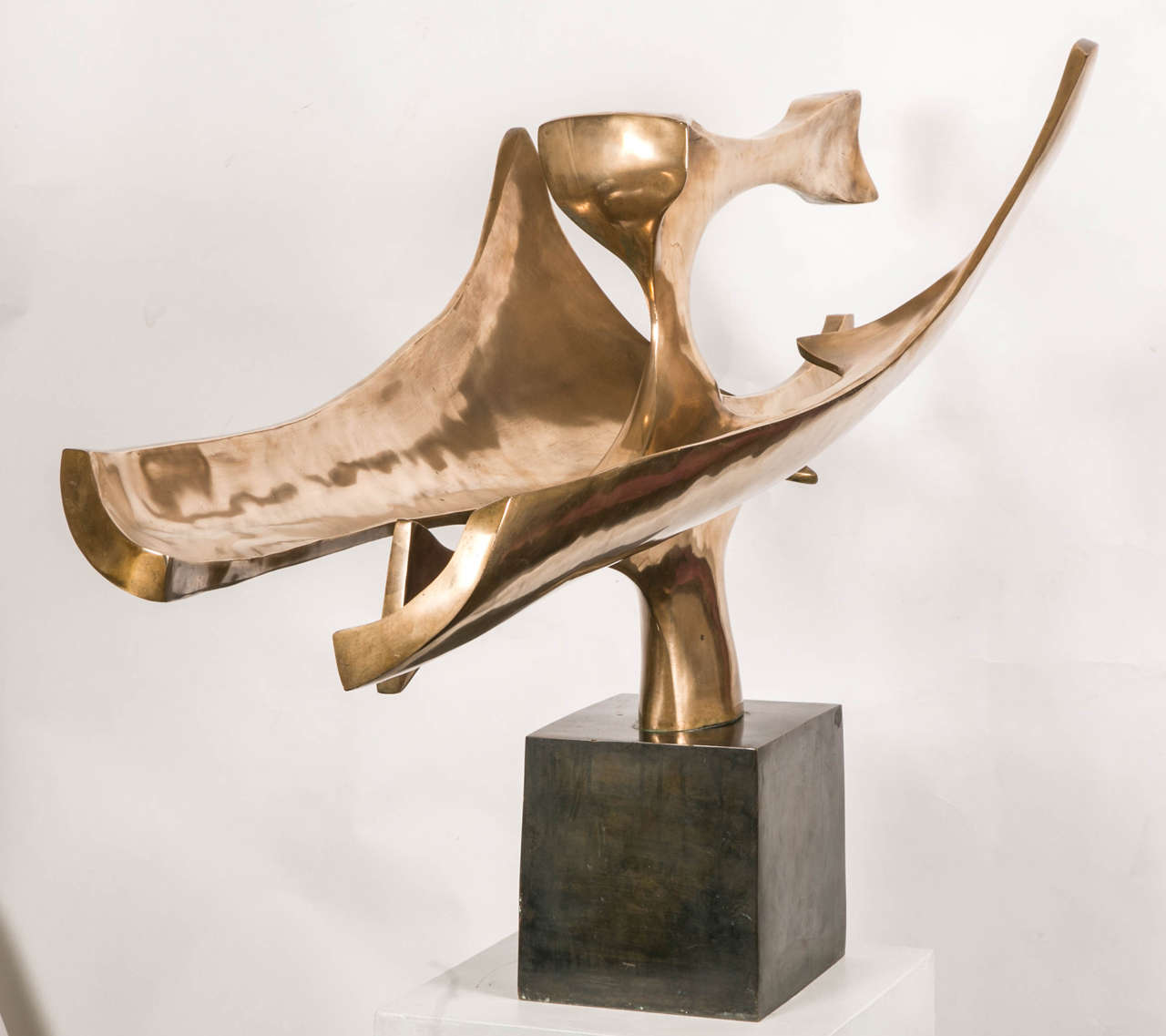Polished Bronze Sculpture by Fred Brouard, 1980 In Good Condition In Paris, FR