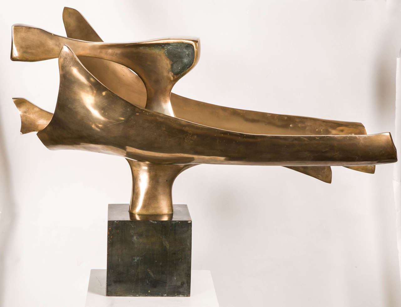 Polished Bronze Sculpture by Fred Brouard, 1980 1