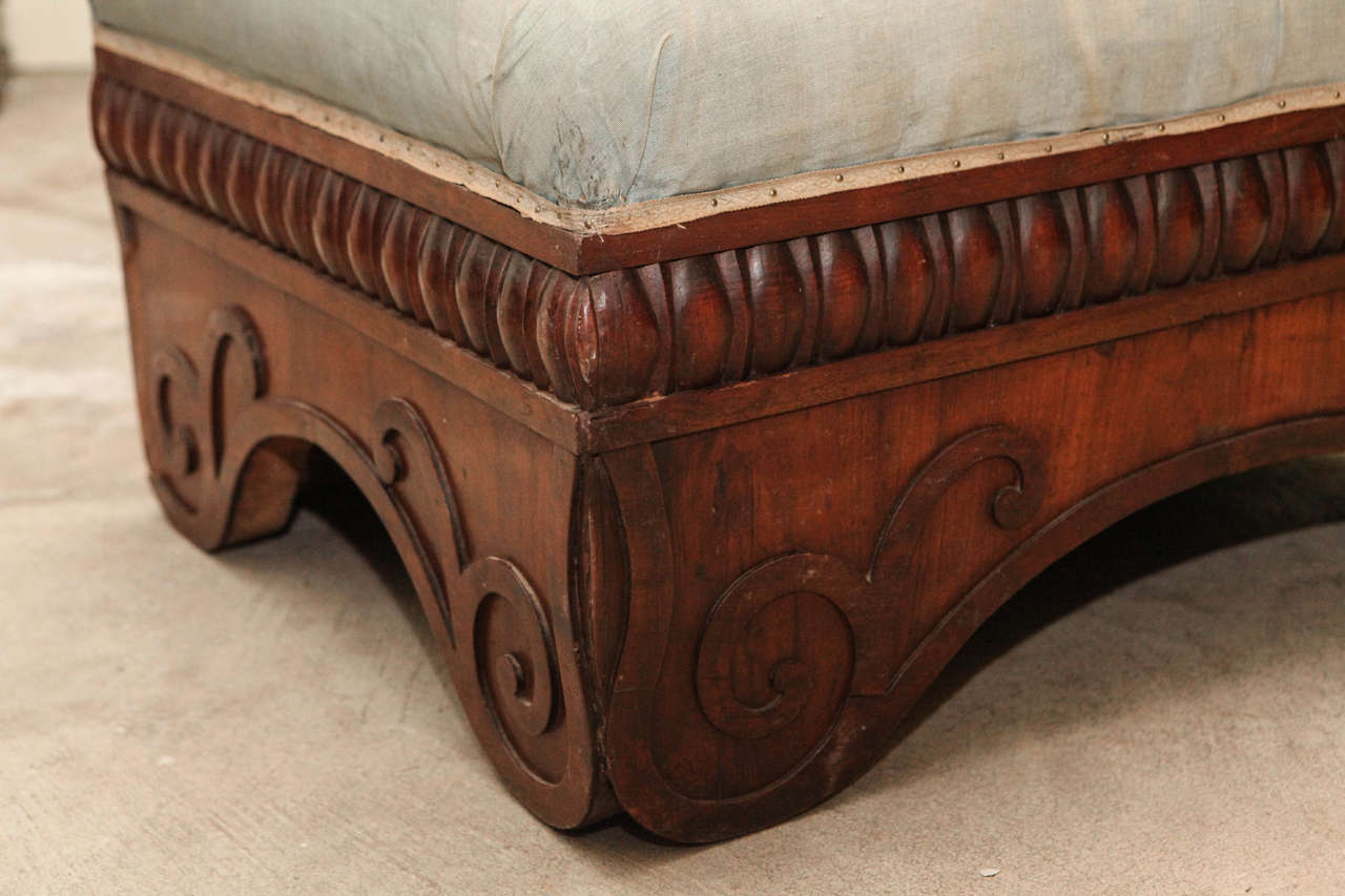 Hand-Carved Ottoman
