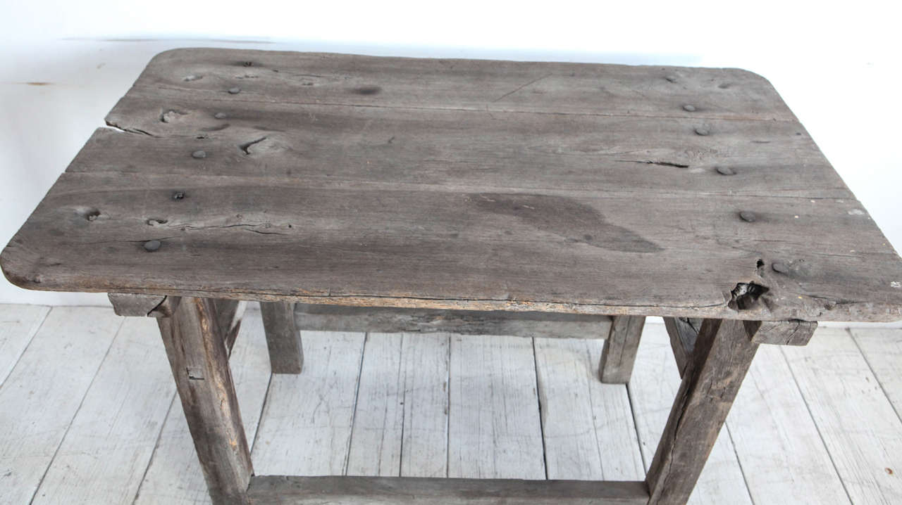 grey wood bar table