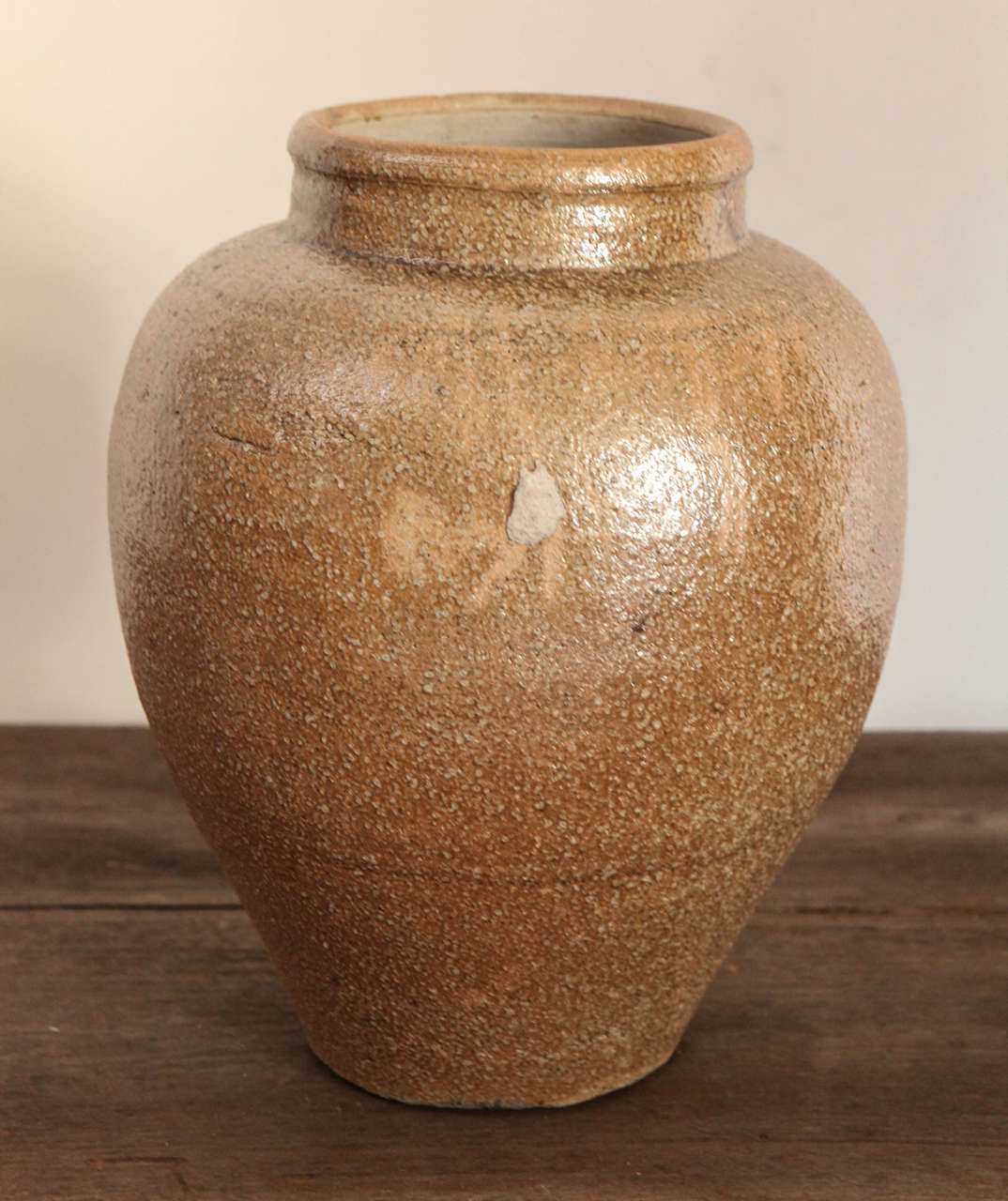 Beautiful Japanese Ceramic Vase in Gold Glaze