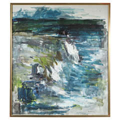 Abstract Oil Painting of Ocean Scene