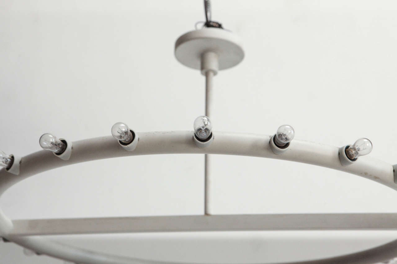24-Bulb Ring Chandelier in the Style of Alvin Lustig In Good Condition In Los Angeles, CA