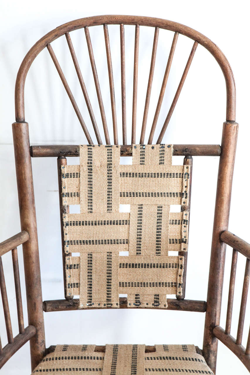 American Colonial Windsor Style Rustic Armchair