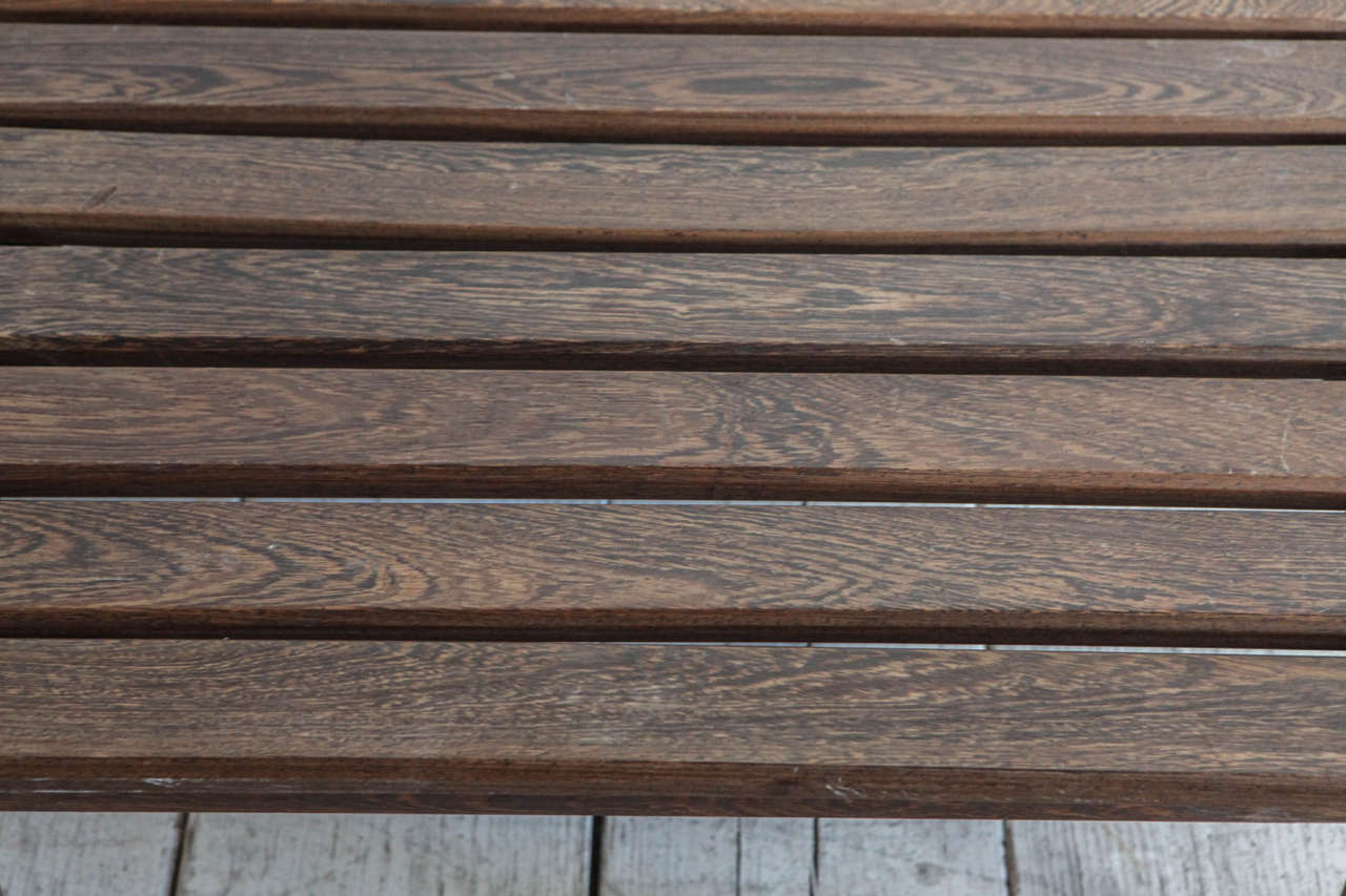 20th Century Slatted Teak Square Coffee Table