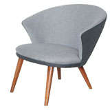 Two-toned Gray and Beech Shell Chair