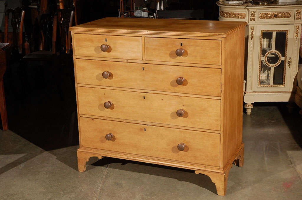 A very good piece of period furniture, English, late 18th early 19th century. It will stand tall and serve well in all types of settings. With two over three graduated drawers there is ample room for storage. Place it in your next project and be