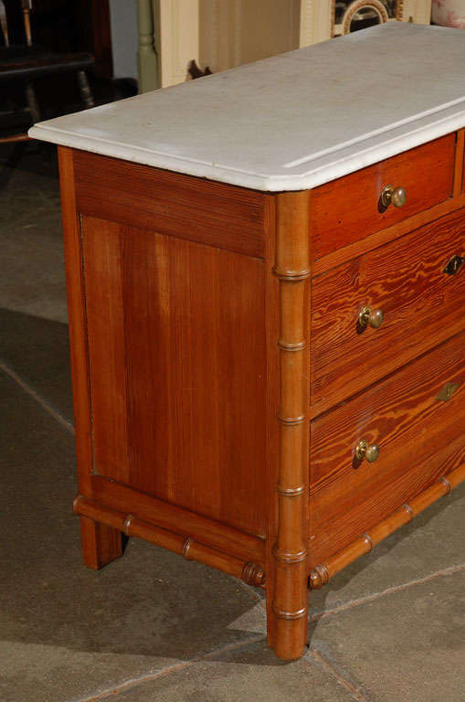 French Faux Bamboo Chest of Drawers 4