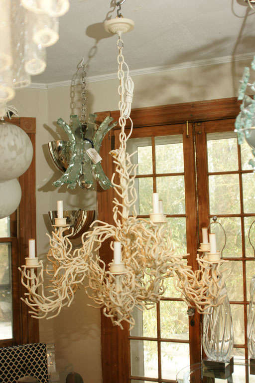 Faux Coral Chandelier