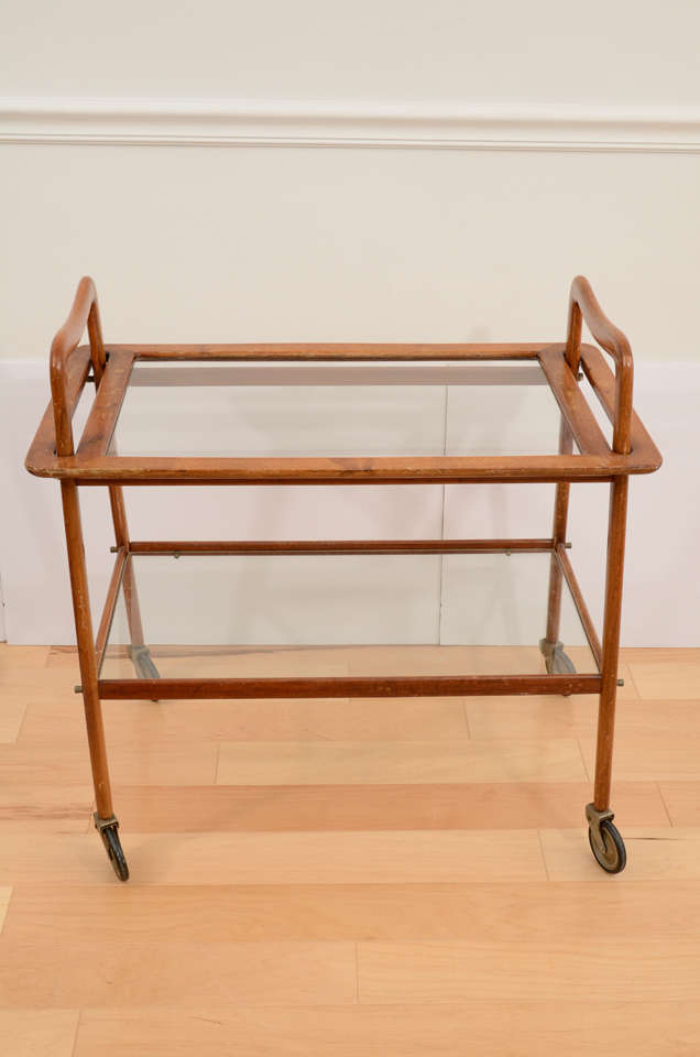 Mid-20th Century Sculptural Ico Parisi Bar Cart For Sale