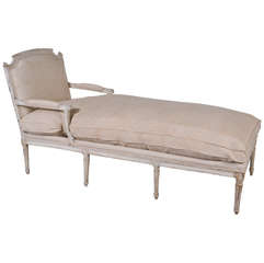 18th c. Louis XVI French chaise lounge