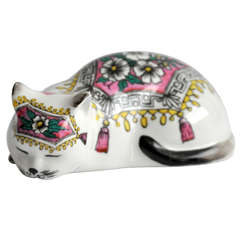 Decorated Ceramic Cat by Piero Fornasetti