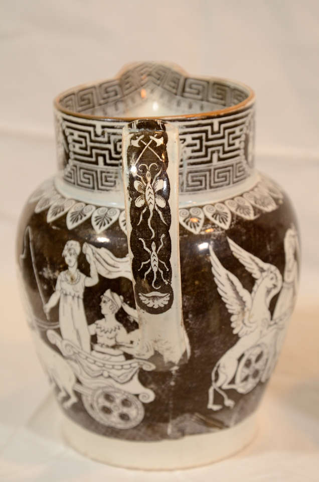 19th Century 3 Jugs with Neoclassical Scenes