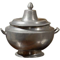 Antique 19th Century French Pewter Tureen