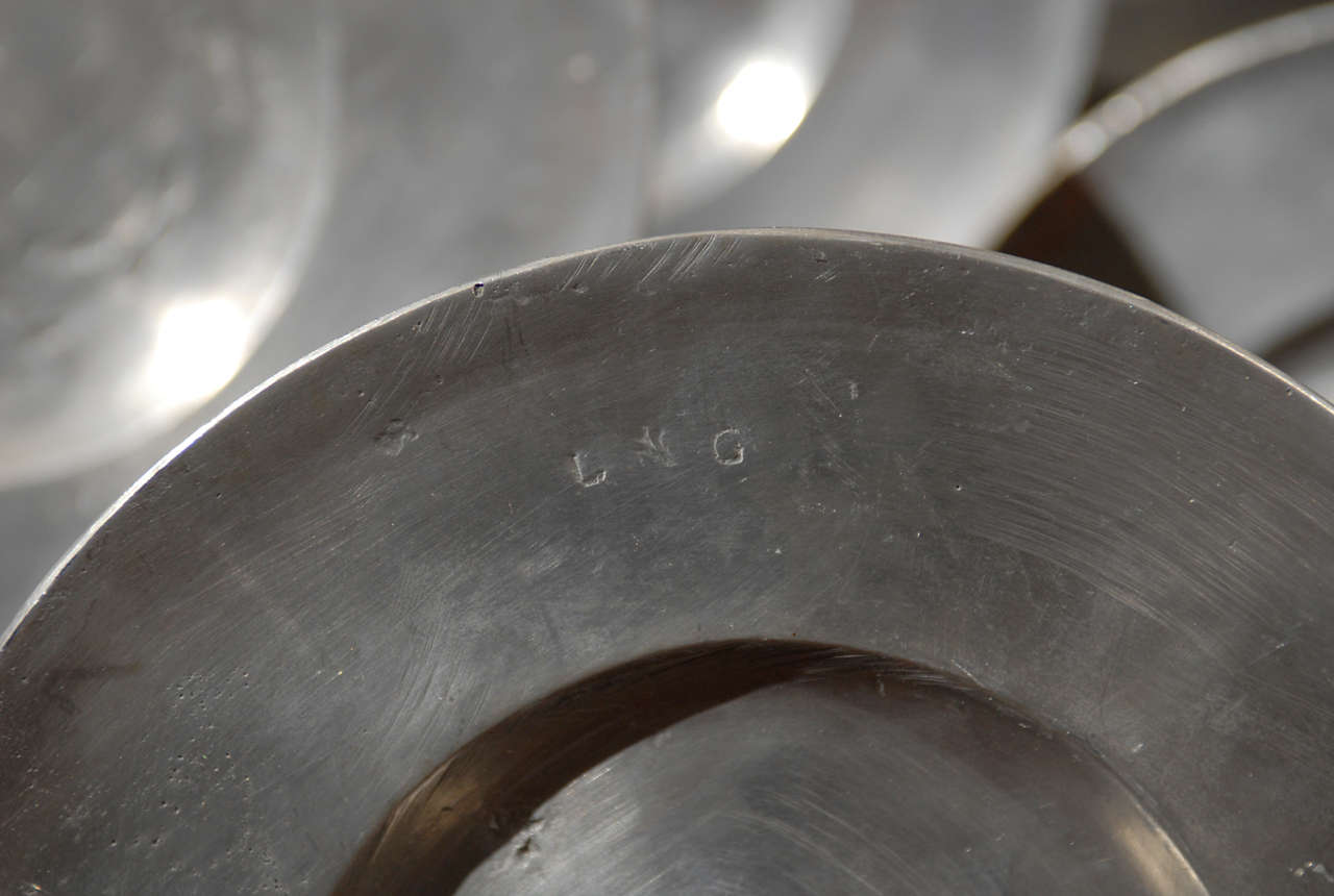 18th Century and Earlier Set of 8 18th Century Pewter Plates