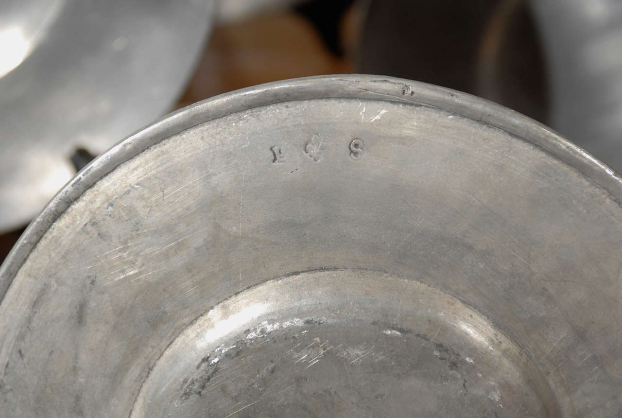 Set of 8 18th Century Pewter Plates 3