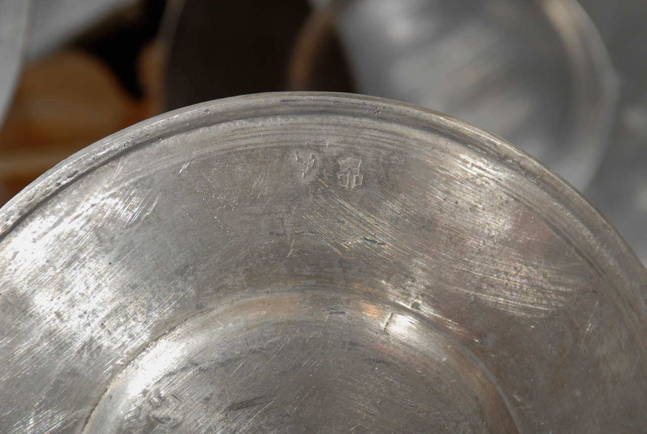 Set of 8 18th Century Pewter Plates 4