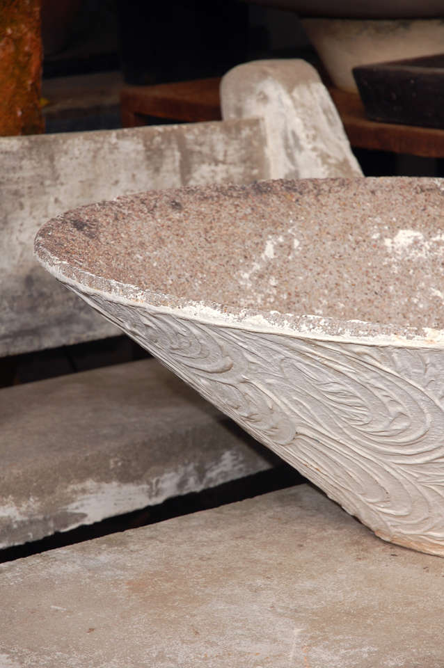 Concrete Mid Century Cone Shaped Planter