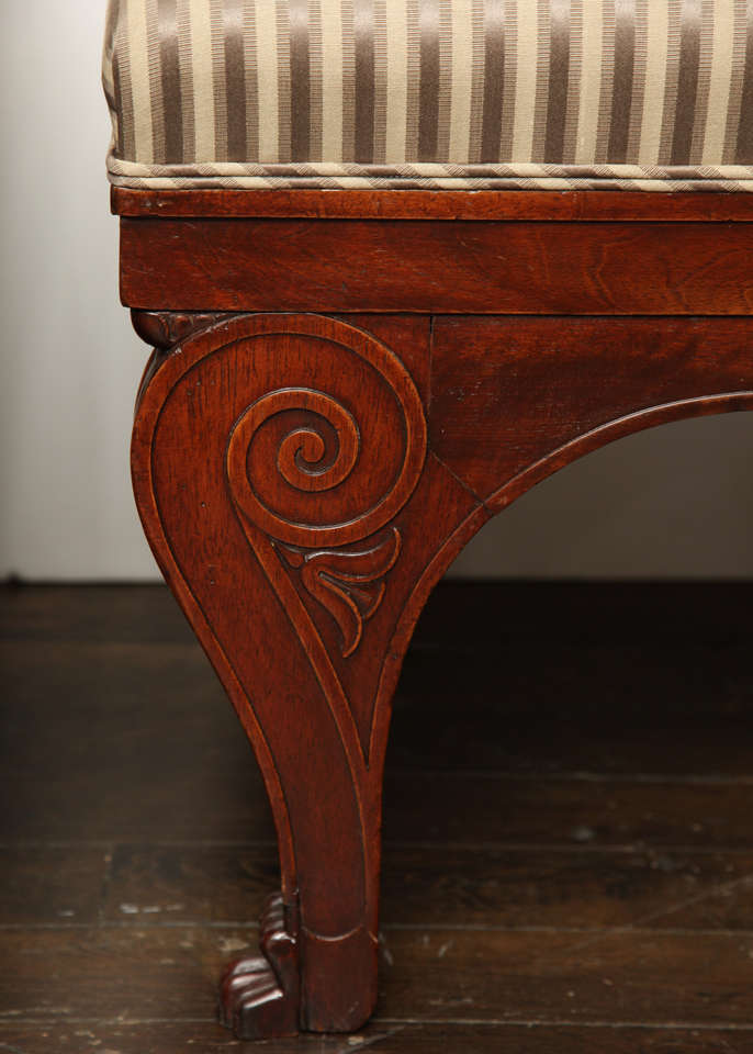 19th Century Two French Stools, One with a Chateau Stamp the Other of a Later  Date For Sale