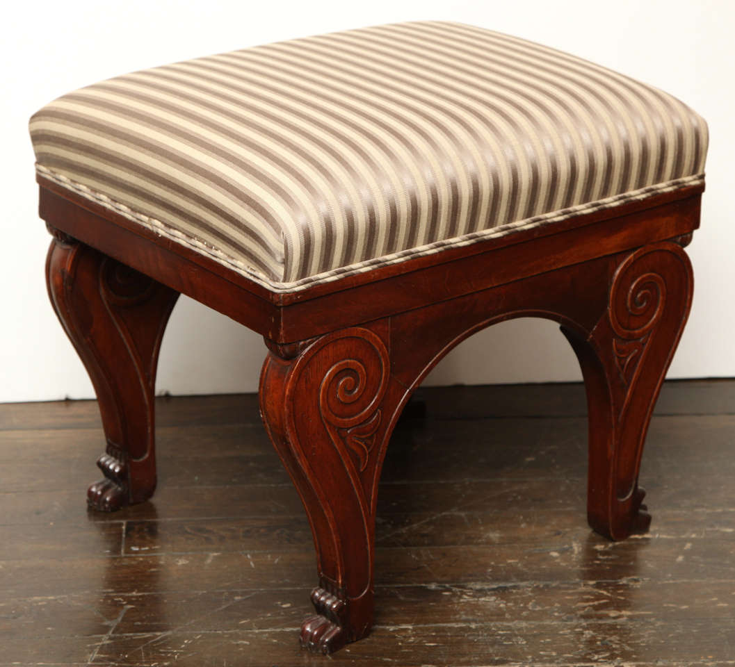 Two French Stools, One with a Chateau Stamp the Other of a Later  Date For Sale 2