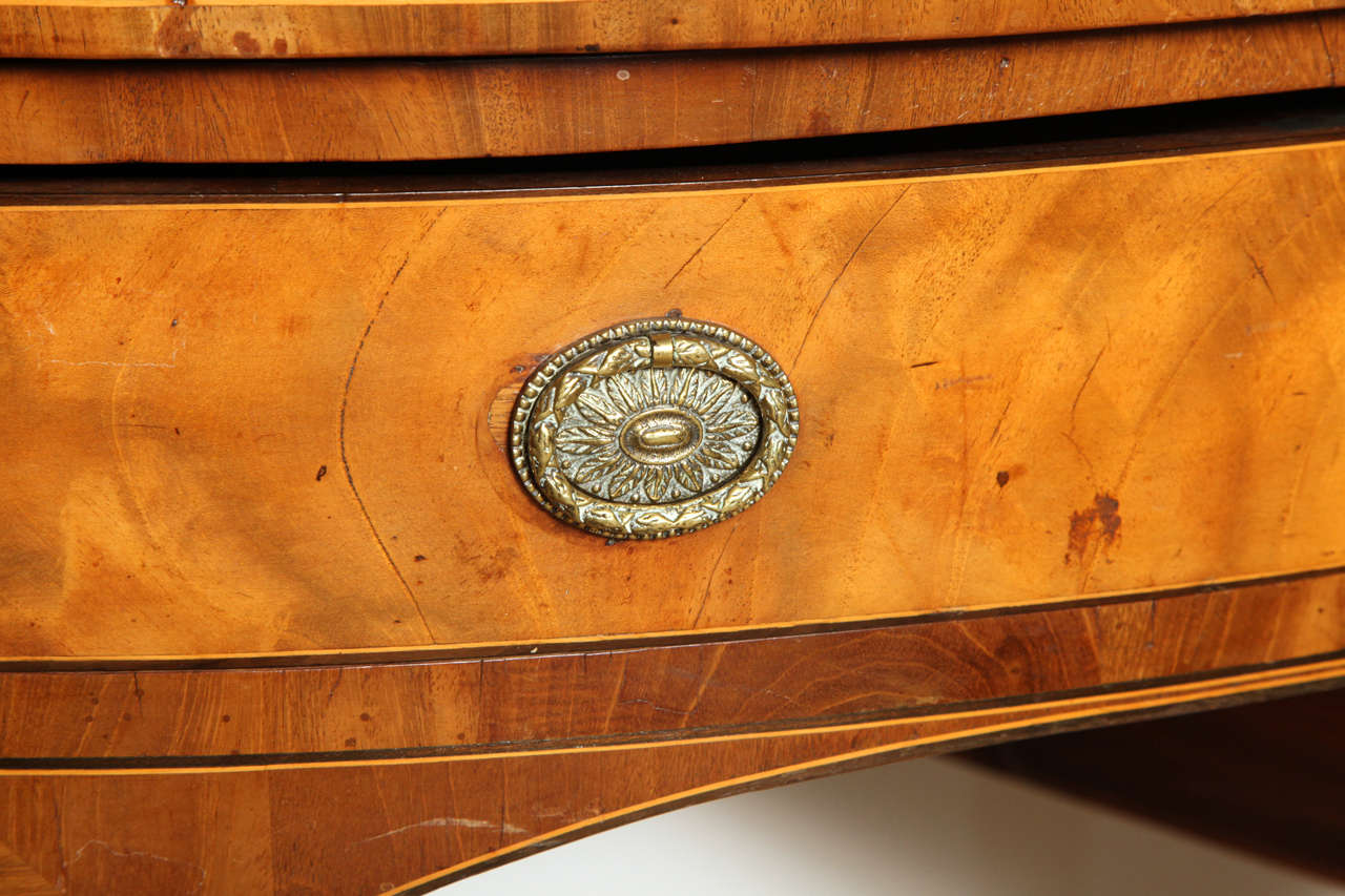 18th Century English, Satinwood Demi-Lune Serving Table Circa 1790 1