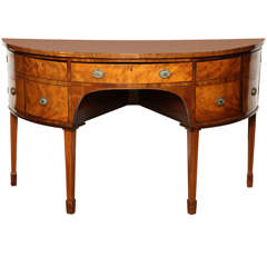 18th Century English, Satinwood Demi-Lune Serving Table Circa 1790 12