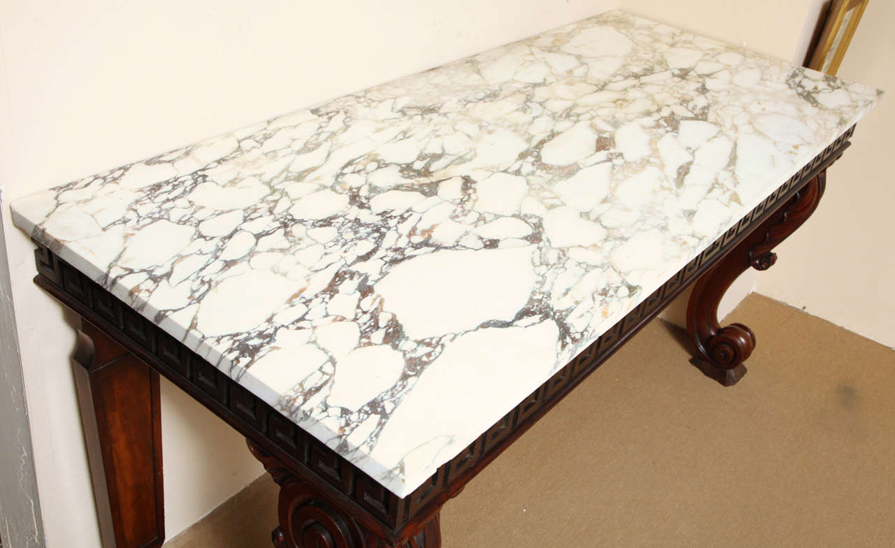 Fine 19th Century Marble-Top Console Table For Sale 4