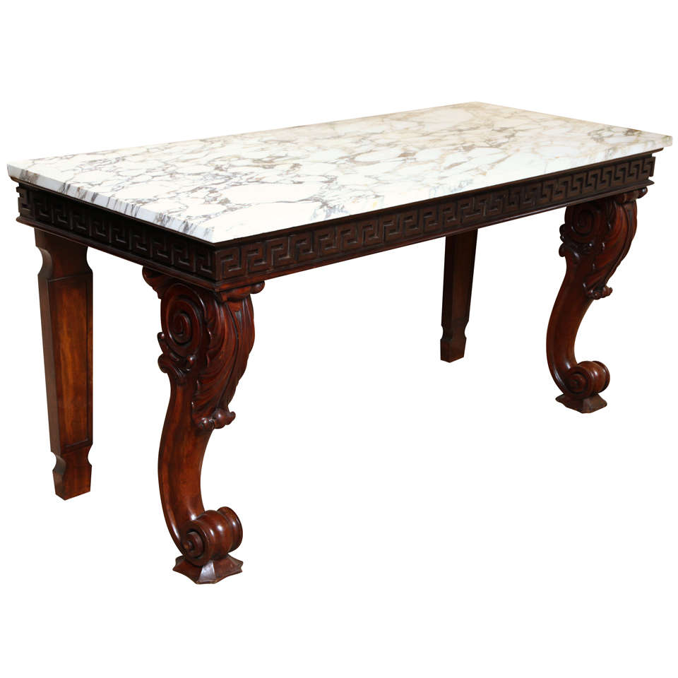 Fine 19th Century Marble-Top Console Table For Sale