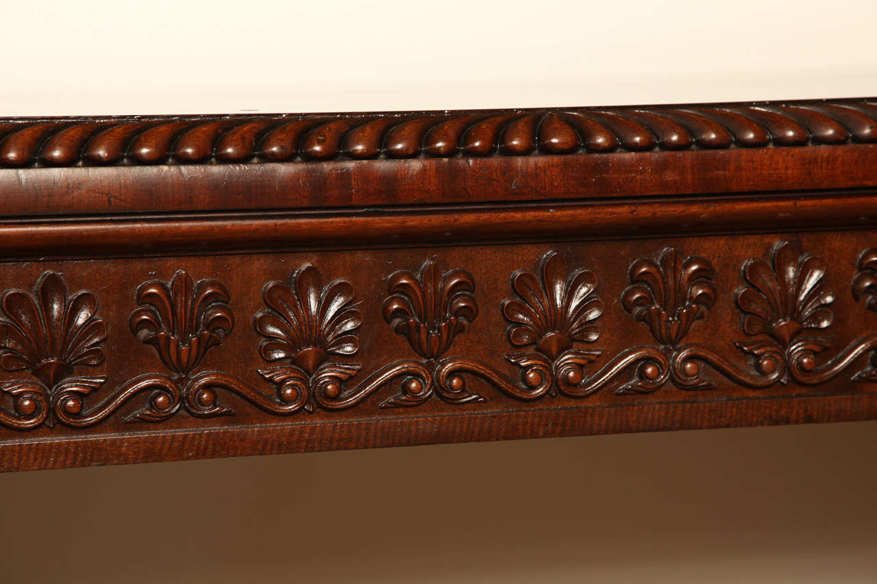 Mahogany Pair of 19th Century Neo-Classical Consoles For Sale