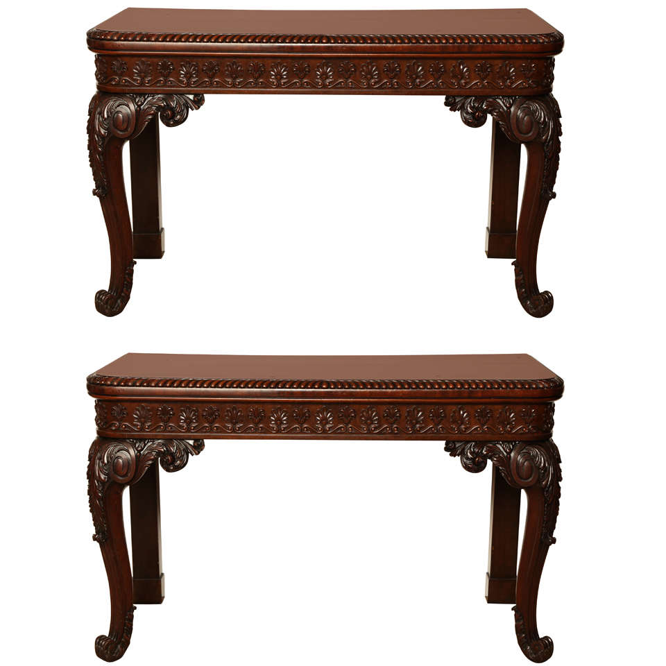 Pair of 19th Century Neo-Classical Consoles For Sale