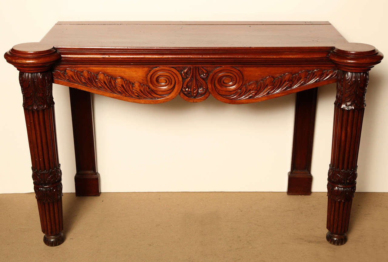 19th Century Irish, Mahogany Console