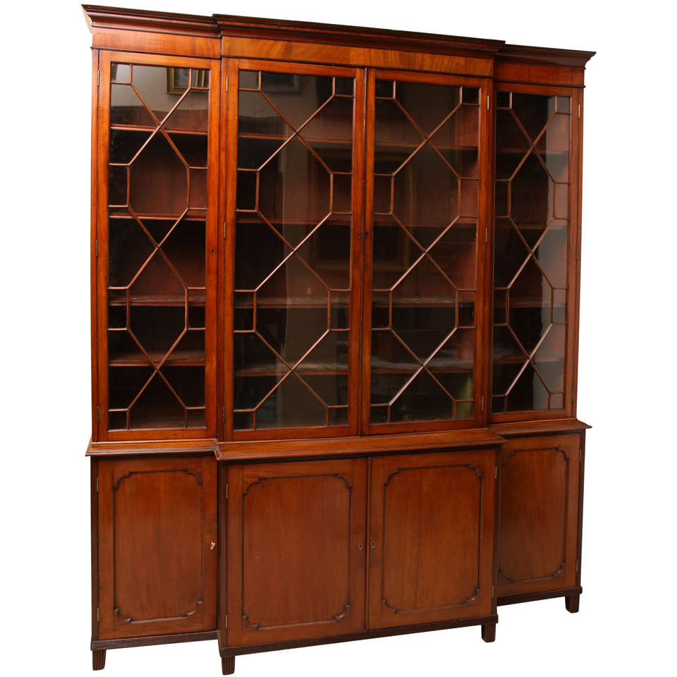 Scottish Regency Breakfront Bookcase For Sale at 1stDibs