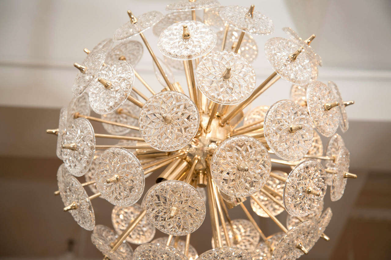 Belgian A Pair of Sputnik Chandeliers