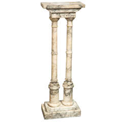 Neoclassical Style Marble Column Pedestal