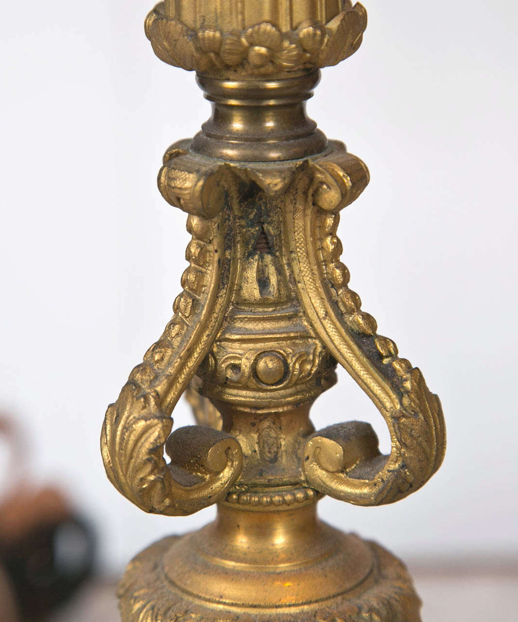 Pair of Dore Bronze Candelabra Lamps 1