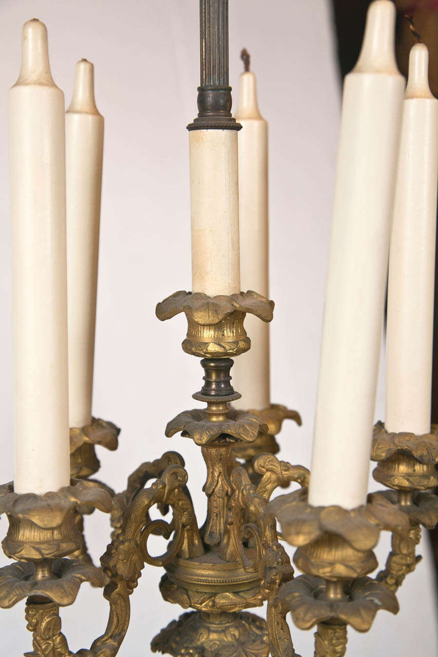 Pair of Dore Bronze Candelabra Lamps 3