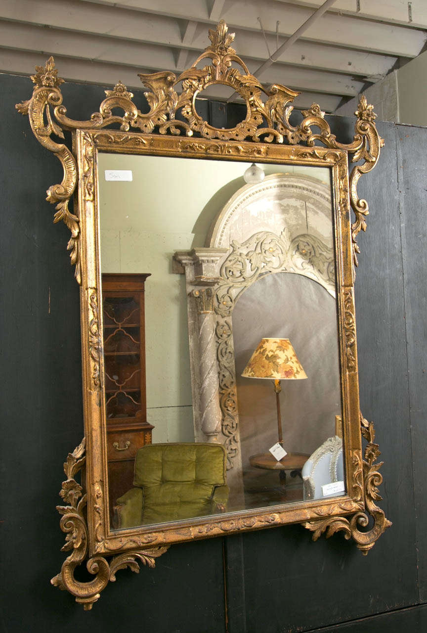 Italian Gilt Carved Wall Mirror 1