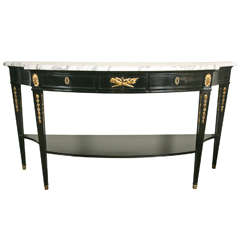 Maison Jansen Demi Lune Console Marble Top