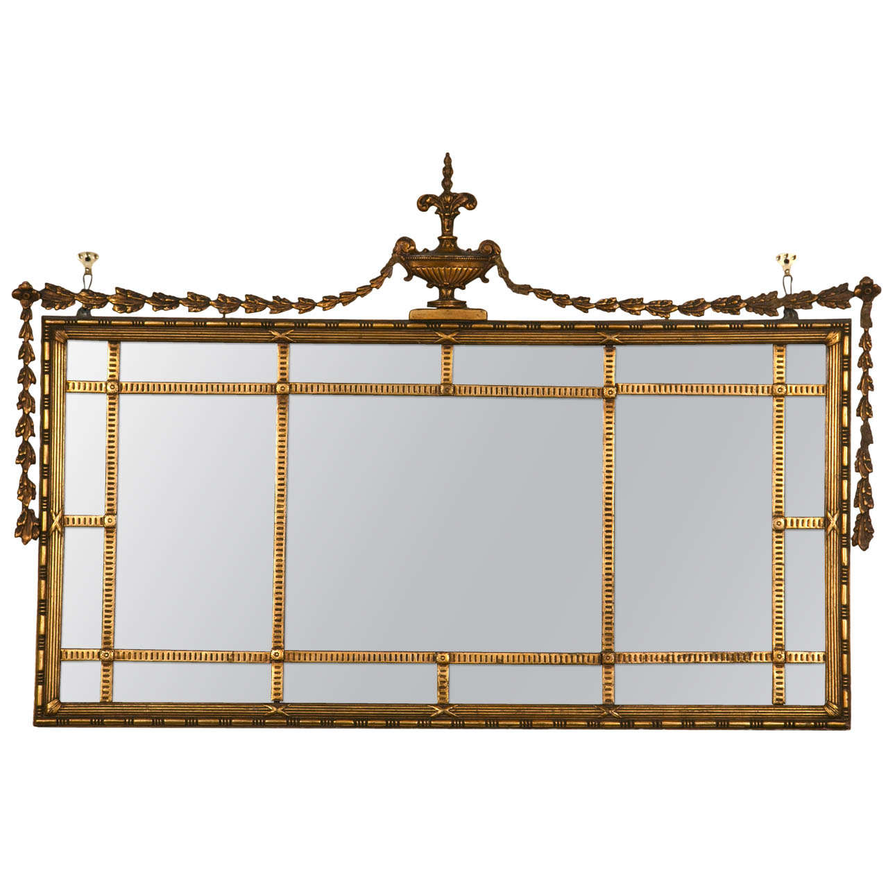 Early Adams Style Gilt Wooden Mirror